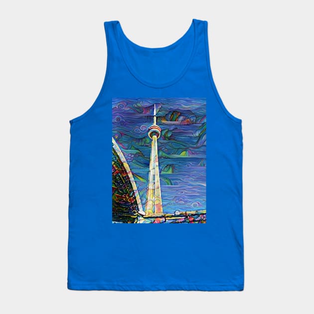 CN Tower Seascape Tank Top by ninasilver